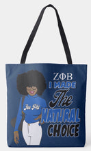 Load image into Gallery viewer, Zeta Phi Beta I Made The Right Choice Shoulder Tote Bag