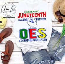 Load image into Gallery viewer, OES Eastern Star Celebrating Juneteenth T-shirt