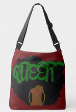 Load image into Gallery viewer, Queen Crossbody Tote Bag (Dark Red)