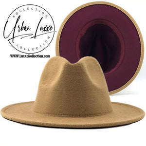 Camel Two-Tone Fedora Hat