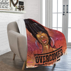 Overcomer Romans 8:37 Fleece Blanket