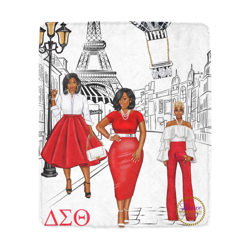 Delta’s Take Paris Delta Sigma Theta Fleece Blanket