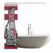 Load image into Gallery viewer, My Tribe Believes In Crystals &amp; Pistols Shower Curtain