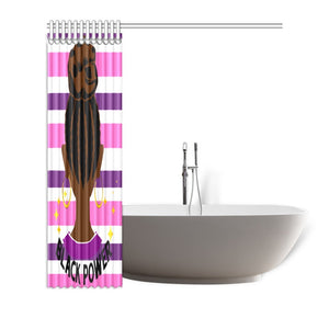 Black Power Shower Curtain