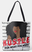 Load image into Gallery viewer, Hustle For What You Want Shoulder Tote Bag