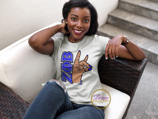 Zeta Phi Beta Hand T-shirt