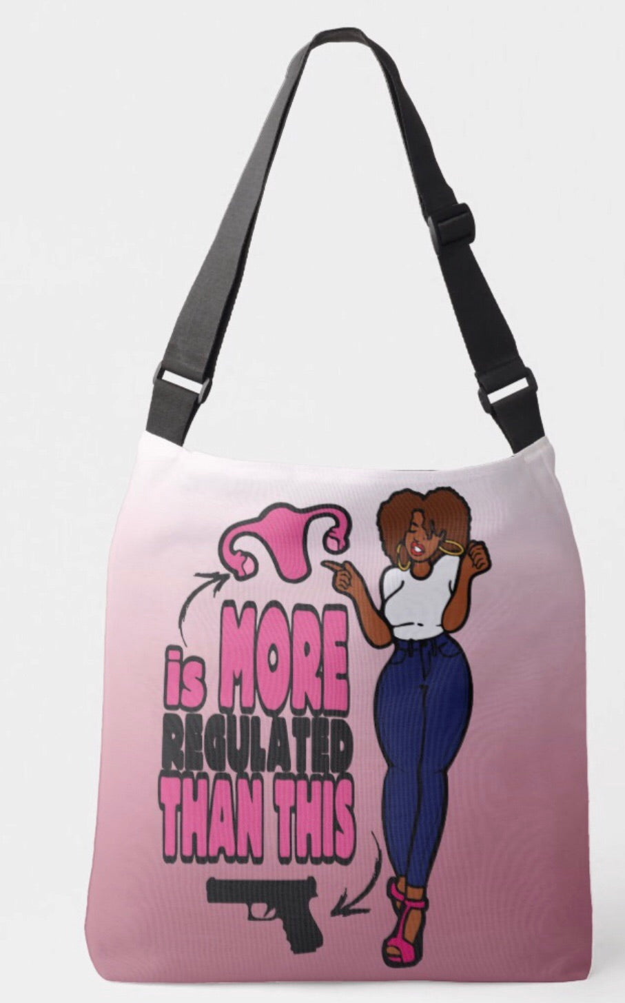 A Woman’s Body Is More Regulated Than Guns Crossbody Tote Bag