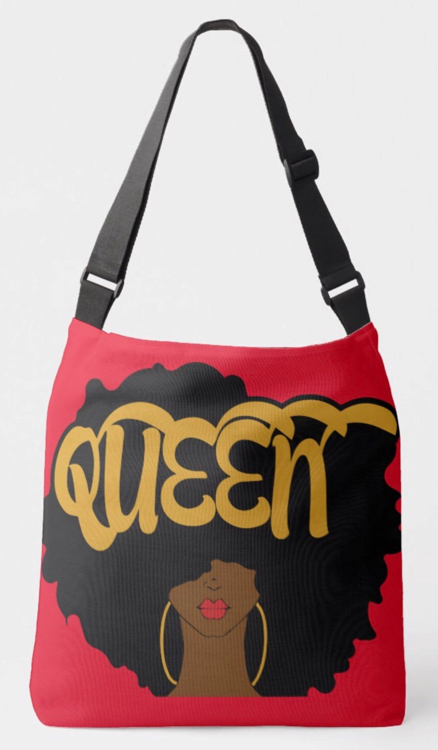 Queen Crossbody Tote Bag (Red)